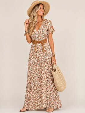 2/$30 NEW Thin Rope Belt Tie Up Bohemian Pearls Braided Dress Waistband Macrame